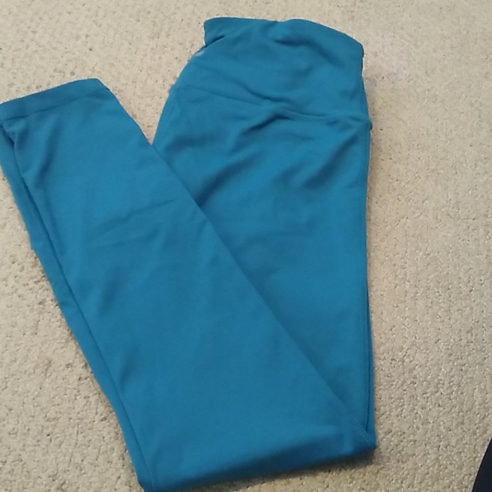 Turquoise high waist leggings